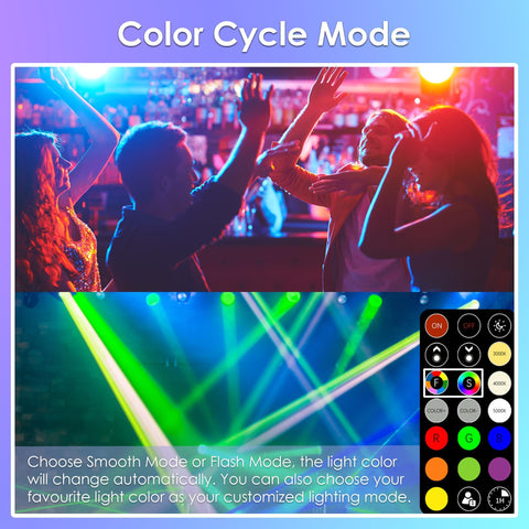 FTL GU10 cycle modes create party mood with adjustable speed.
