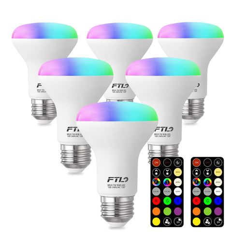 FTL R20 color changing bulb with remote for effortless mood lighting