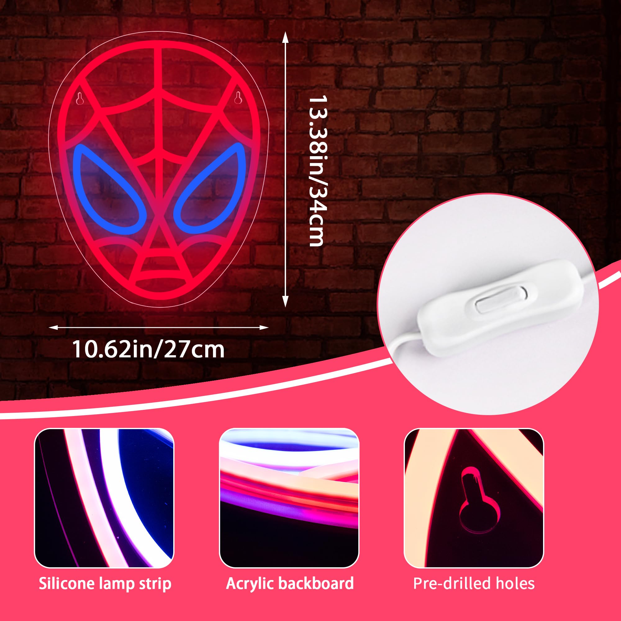 FTMGGDG Anime neon lights add dramatic ambiance to bedroom or living space.