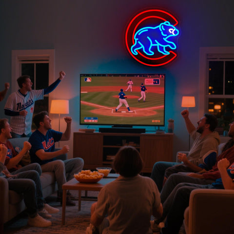 FTMGGDG Baseball Neon Sign adds bright game room ambience