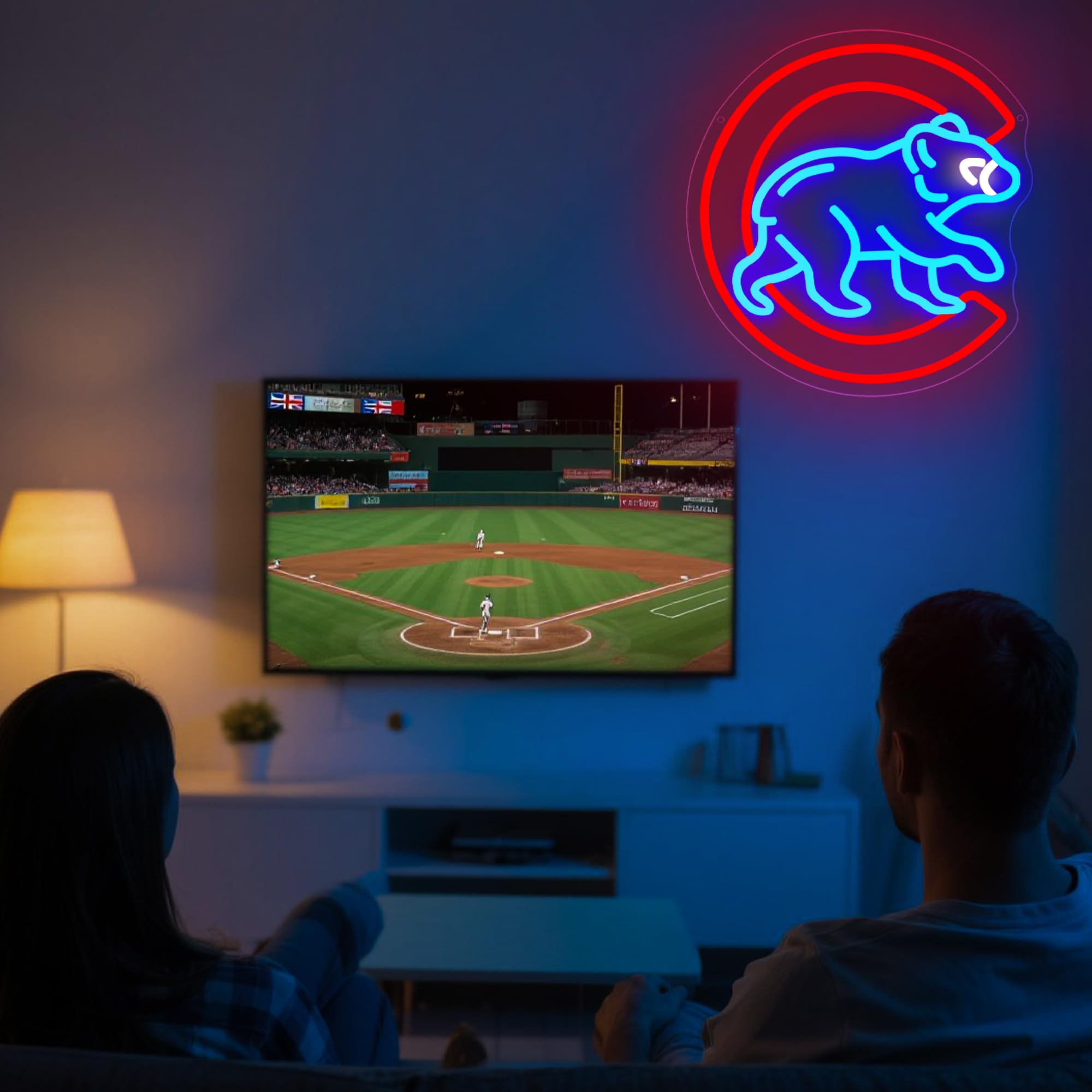 FTMGGDG Baseball Neon Sign includes hanging kit for quick setup