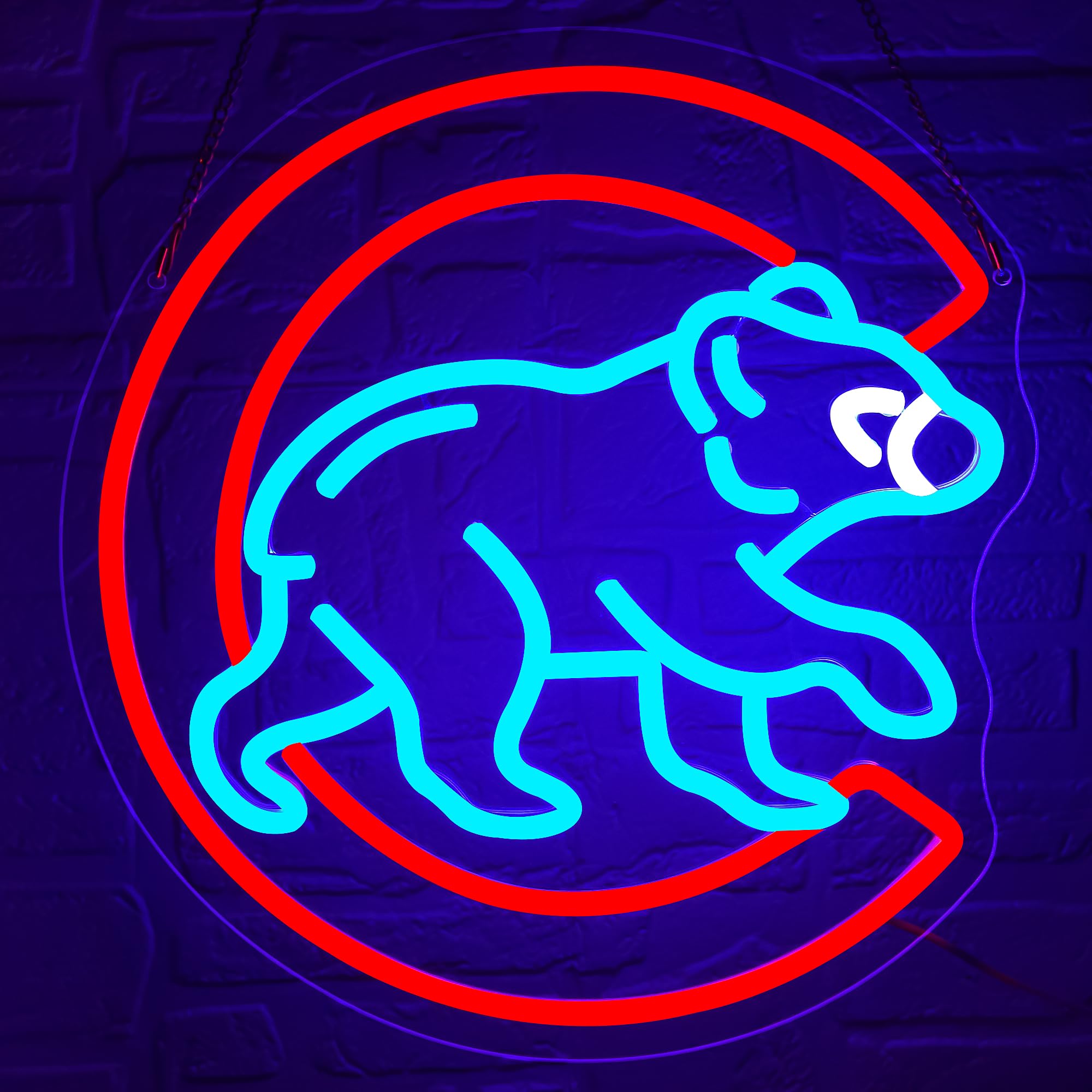 FTMGGDG Baseball Neon Sign on wall decor enhances game room ambience