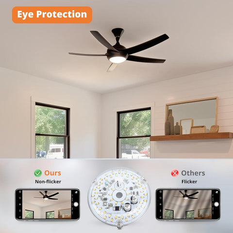 FTVOGUE living room panel provides bright, even light with long lifespan.