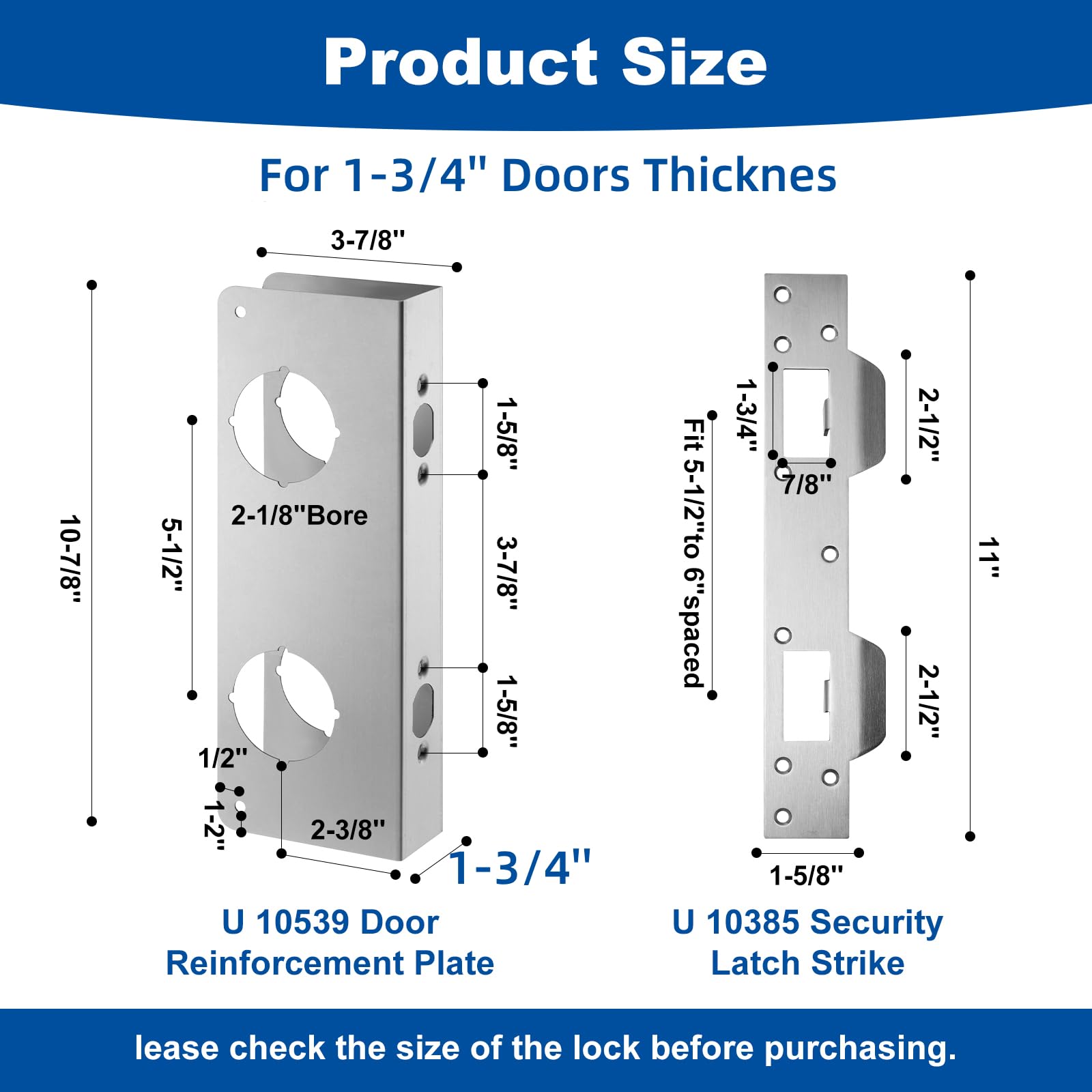 Ftyokmi U-10385 strike plate closeup emphasizing extended lip coverage
