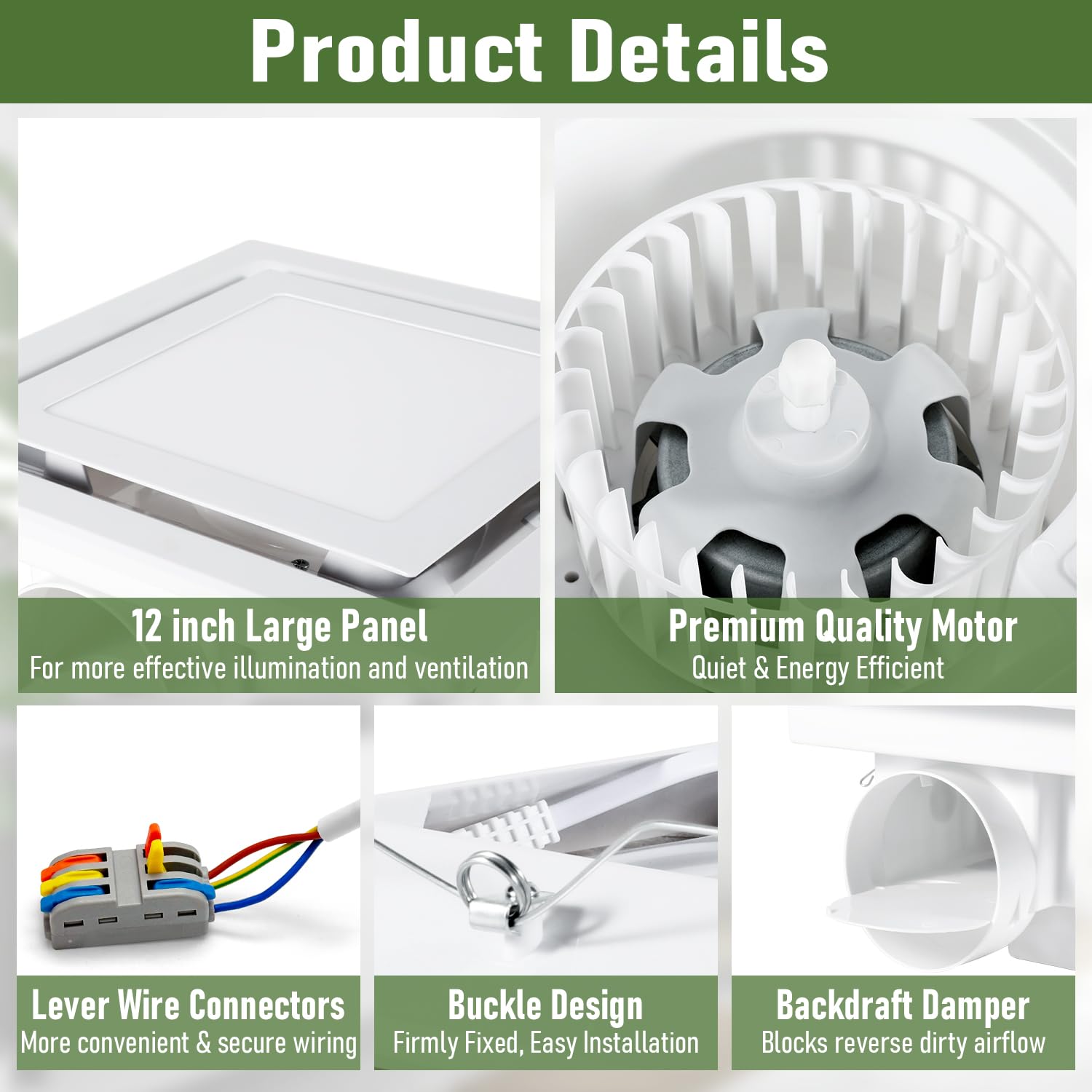 Fuairmee included 4 inch aluminum foil duct for easy installation.