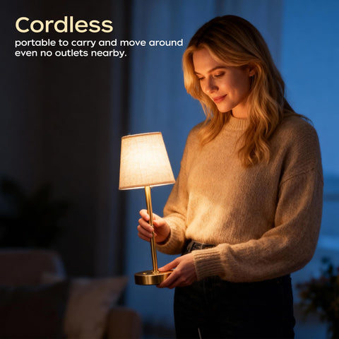 Fuaoddda lamp with 6000mAh battery and USB-C charging for extended use.
