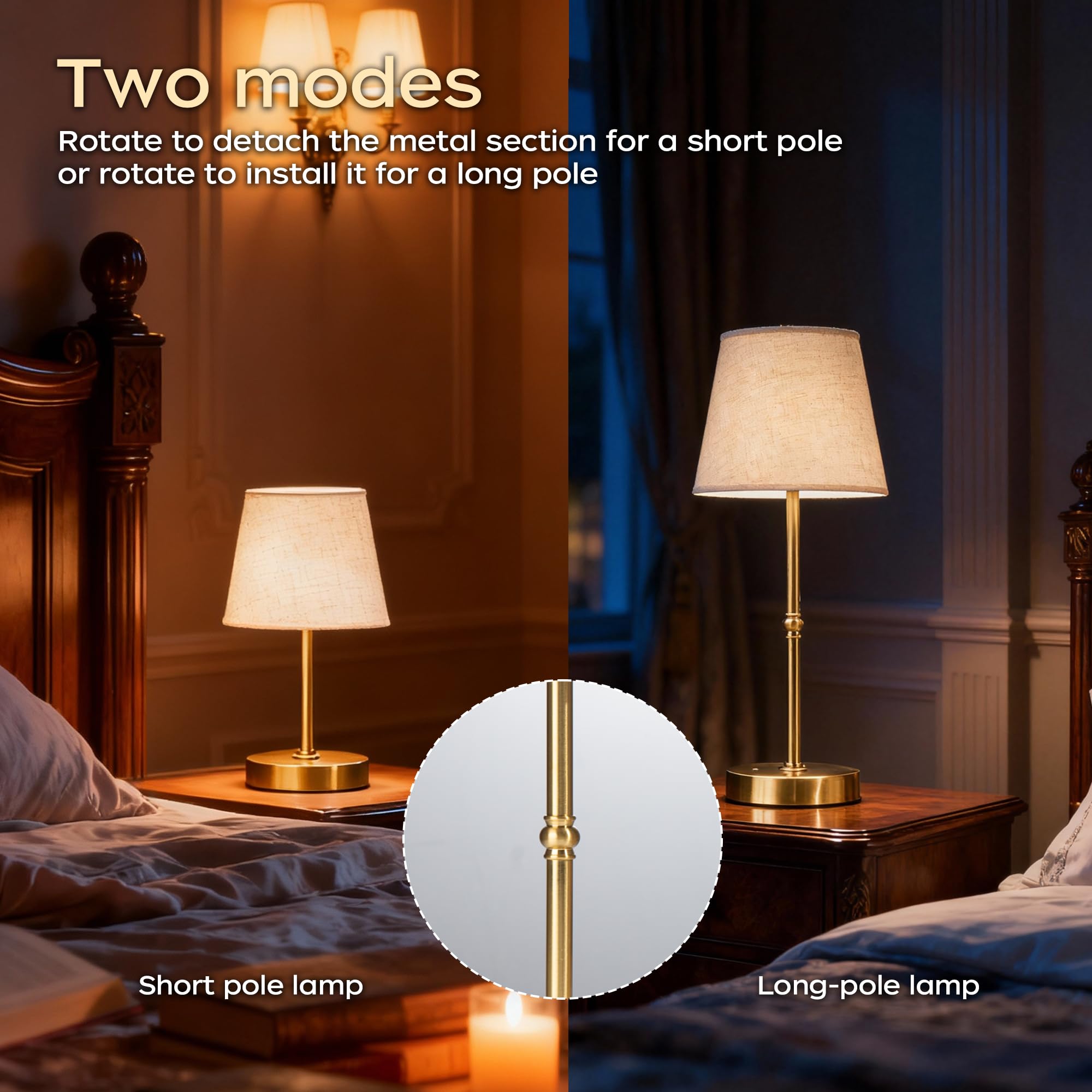 Fuaoddda lamp with two height settings for precise light positioning.