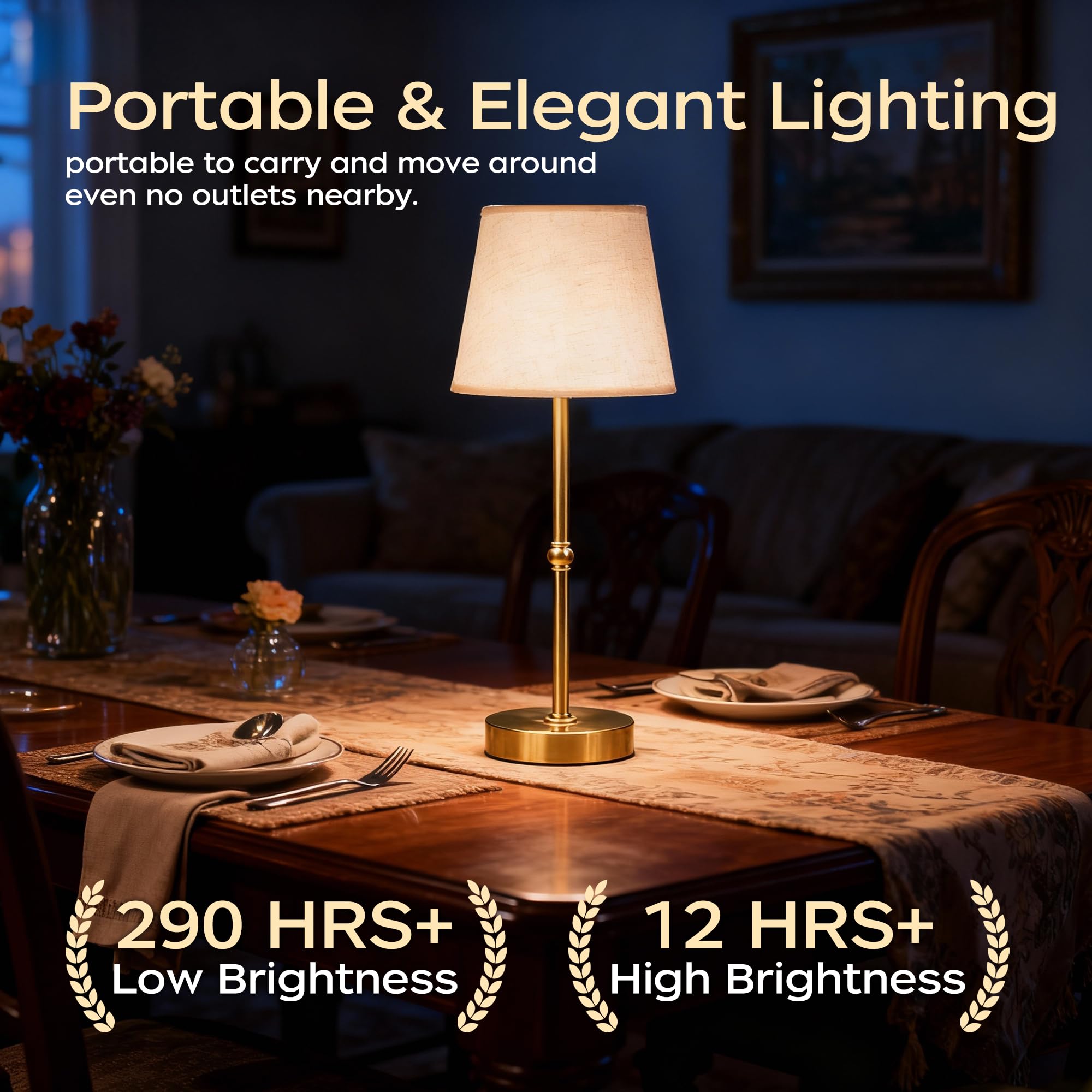 Fuaoddda table lamp with touch-control dimming for easy brightness adjustment.