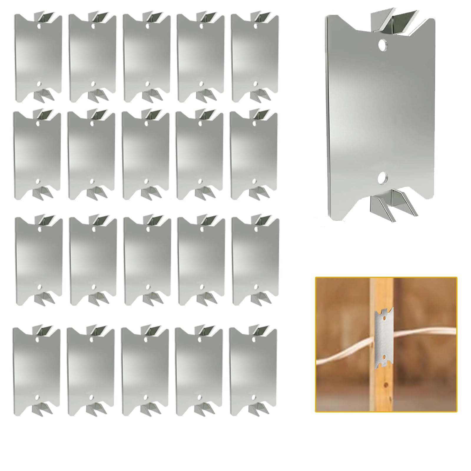 FUBEDY nail plates for wood studs behind walls protecting wires from nails
