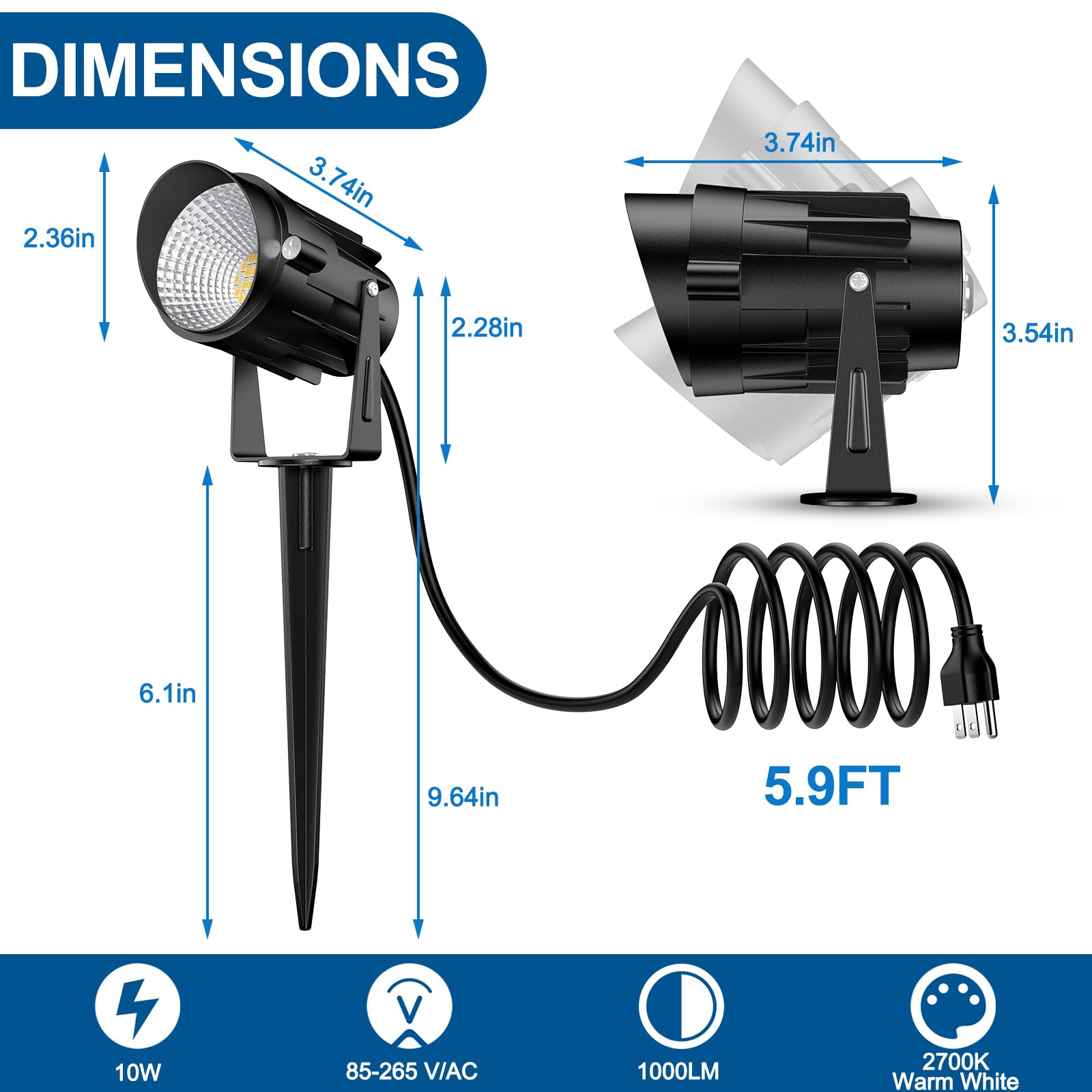 FUCHUMERU spotlight on the house façade enhances nighttime presence.