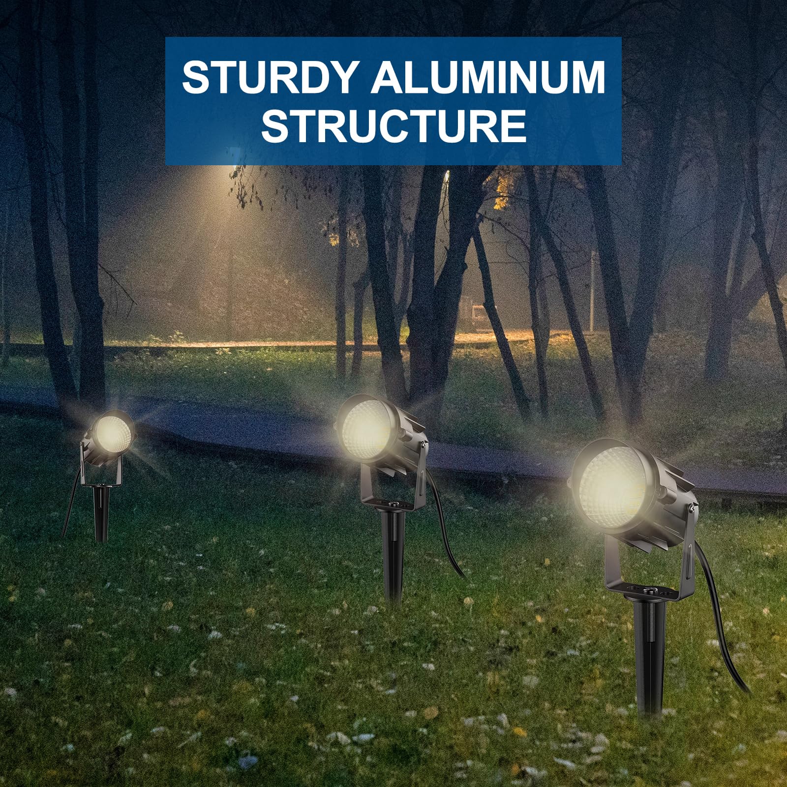 FUCHUMERU spotlight illuminates the yard, boosting curb appeal after dark.