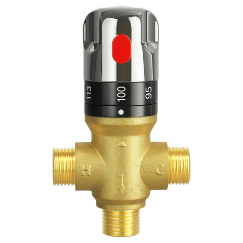 FUGO thermostatic valve front view for stable temperature in showers