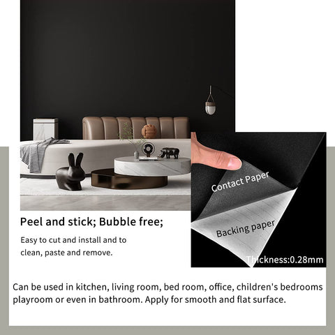 FUKU MON peel-and-stick wallpaper provides easy application on cabinets and furniture.