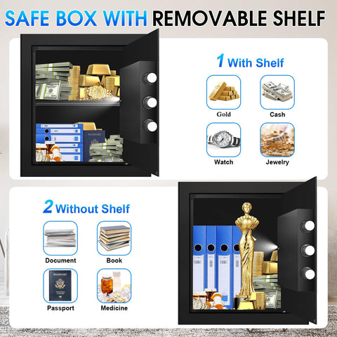FULCYOVT safe anti-theft alarm alerts on unauthorized access attempts.