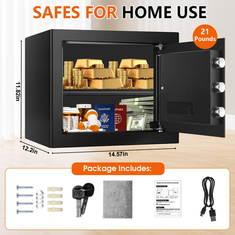 Fulcyovt fireproof safe compact dimensions for discreet placement
