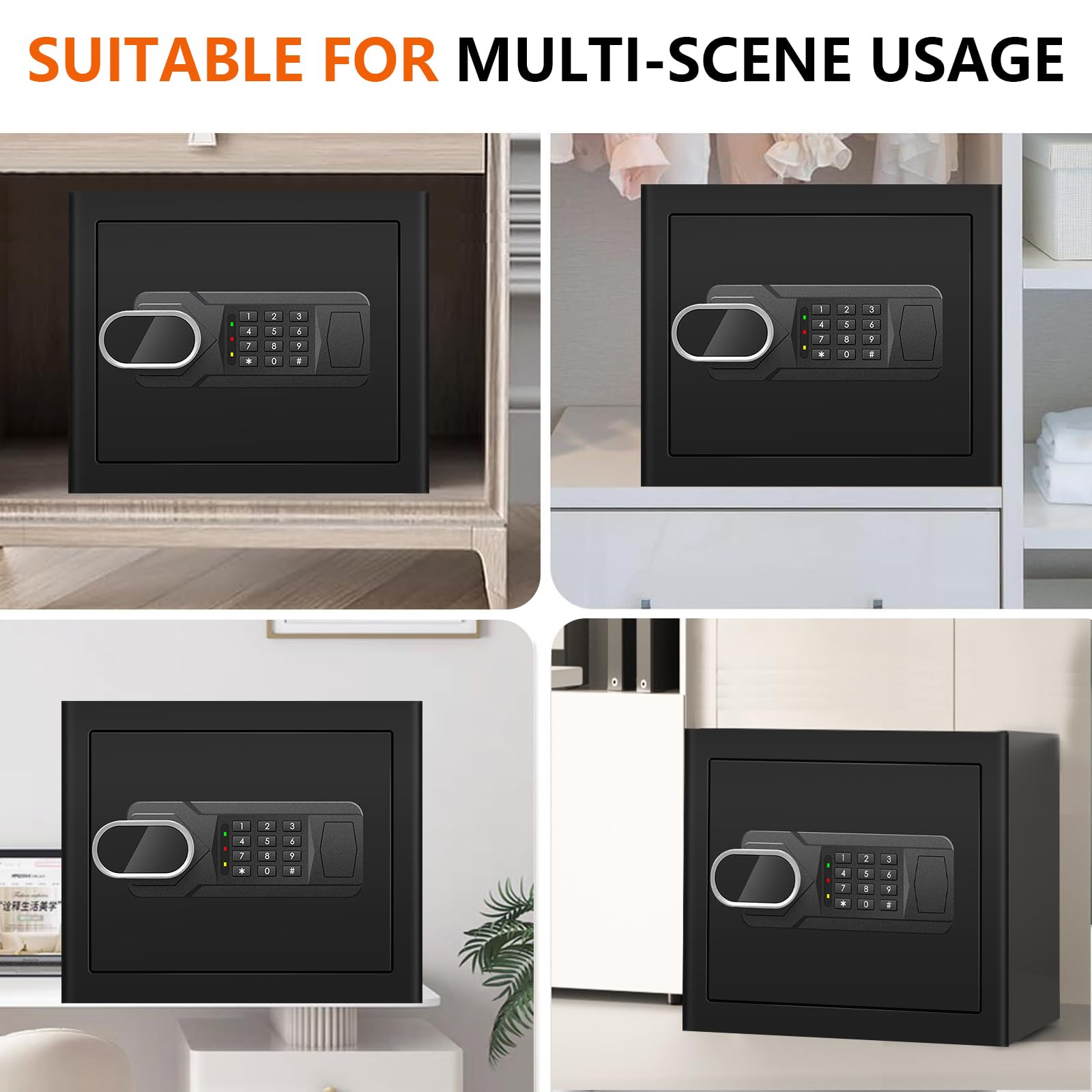 Fulcyovt fireproof safe storage capacity for cash, jewelry, passports