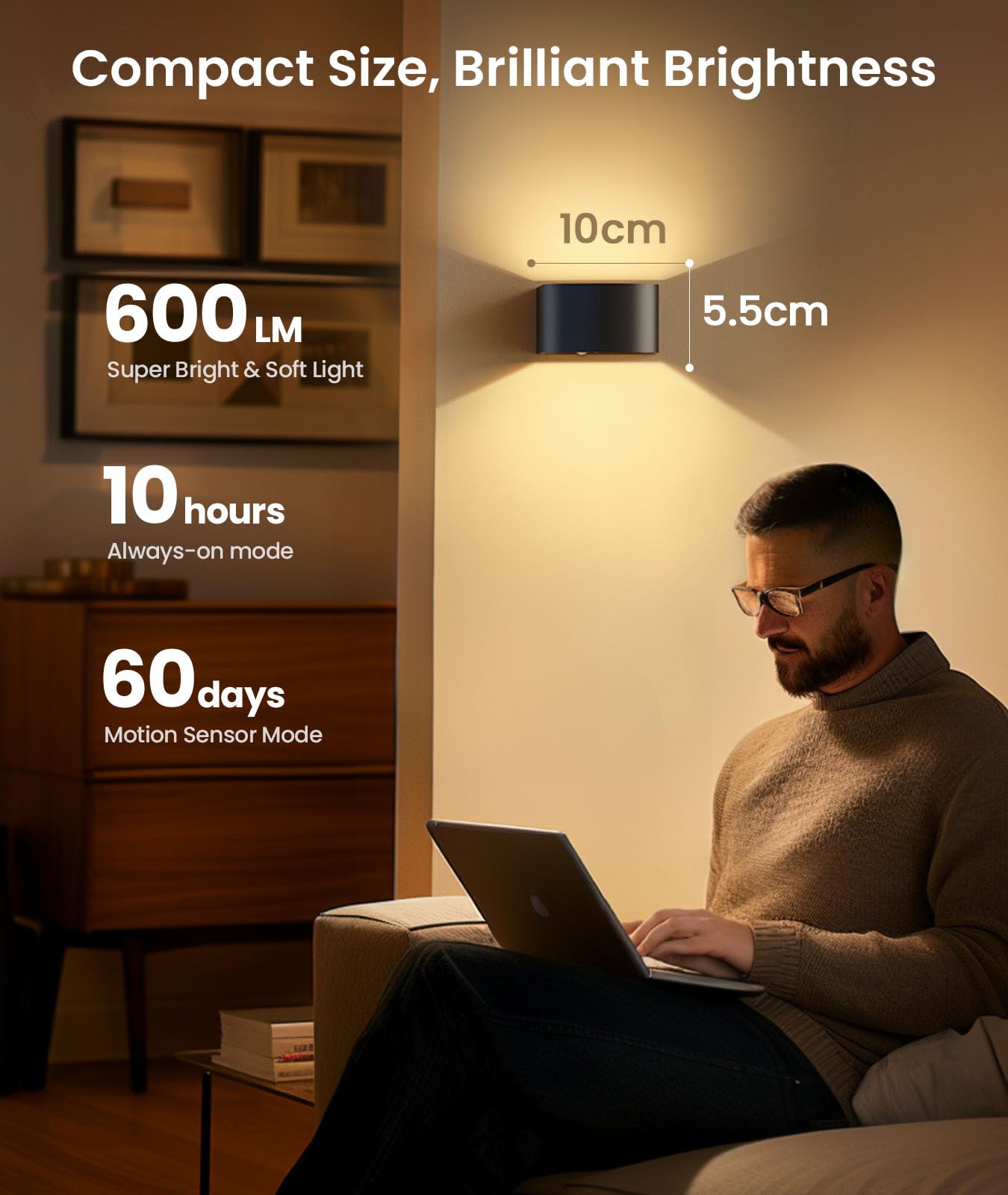 Set of four FULEN wall lamps for flexible home lighting