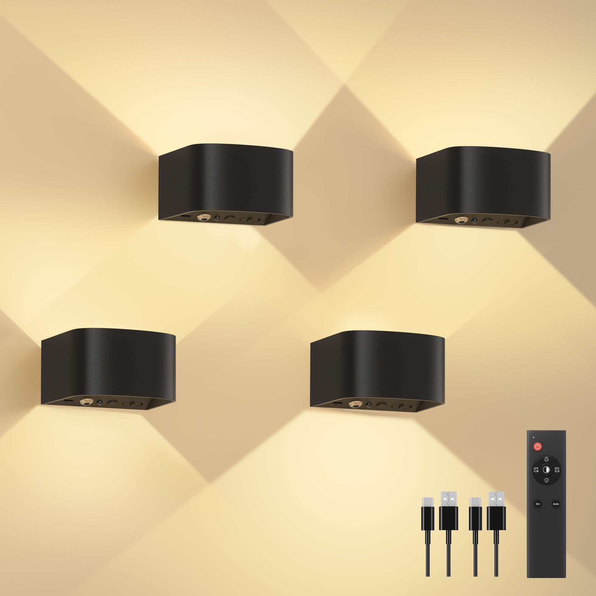 FULEN motion sensor wall lamp with remote for automatic night lighting