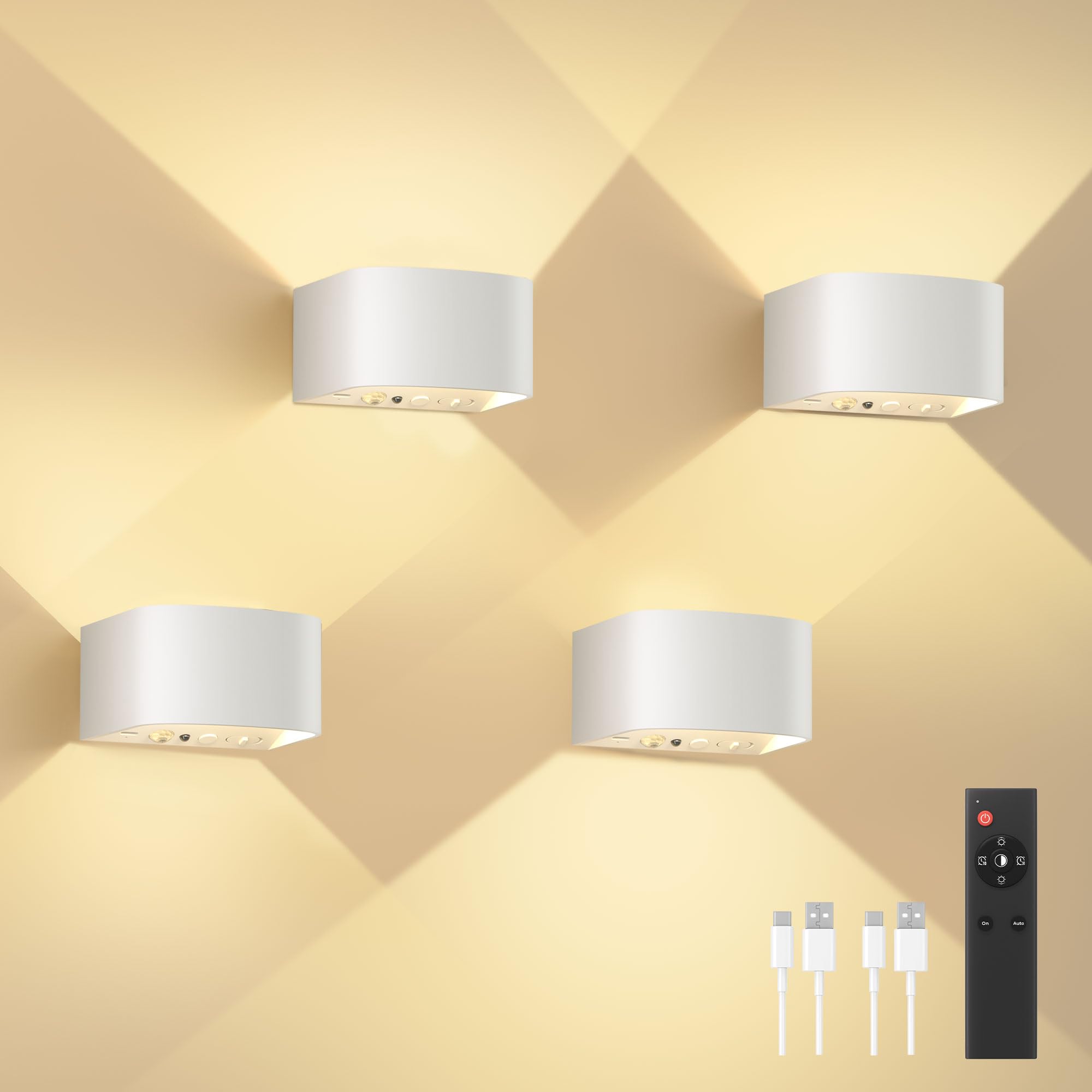 FULEN motion sensor wall lamp with remote control for automatic lighting when nearby