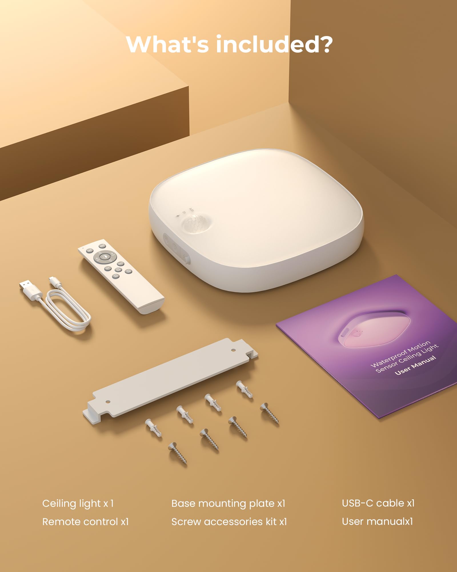 FULEN Shower Lights cordless ceiling design for versatile placement