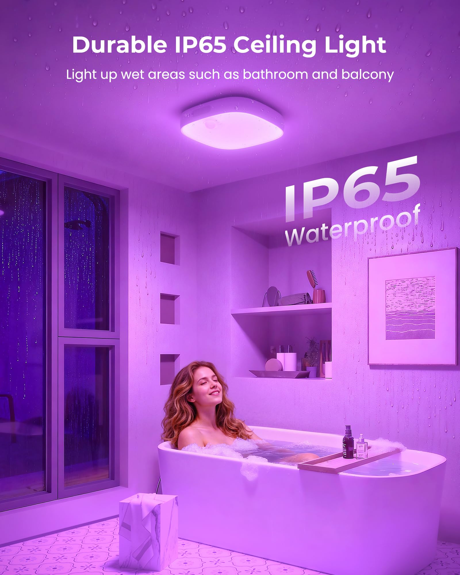 FULEN Shower Lights motion sensor range detects activity within 1 to 16 feet