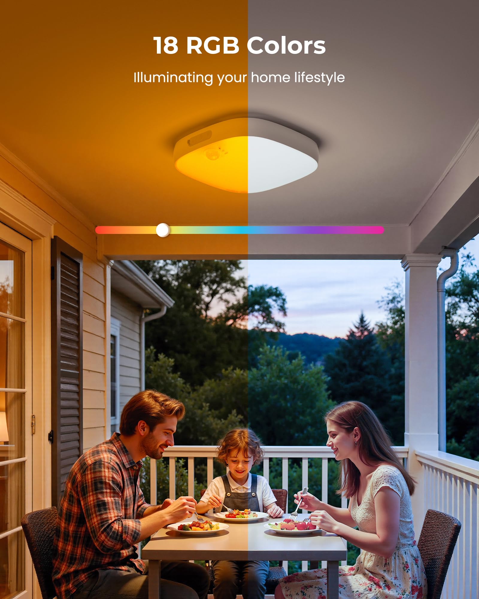 FULEN Shower Lights RGB color options for ambient customization