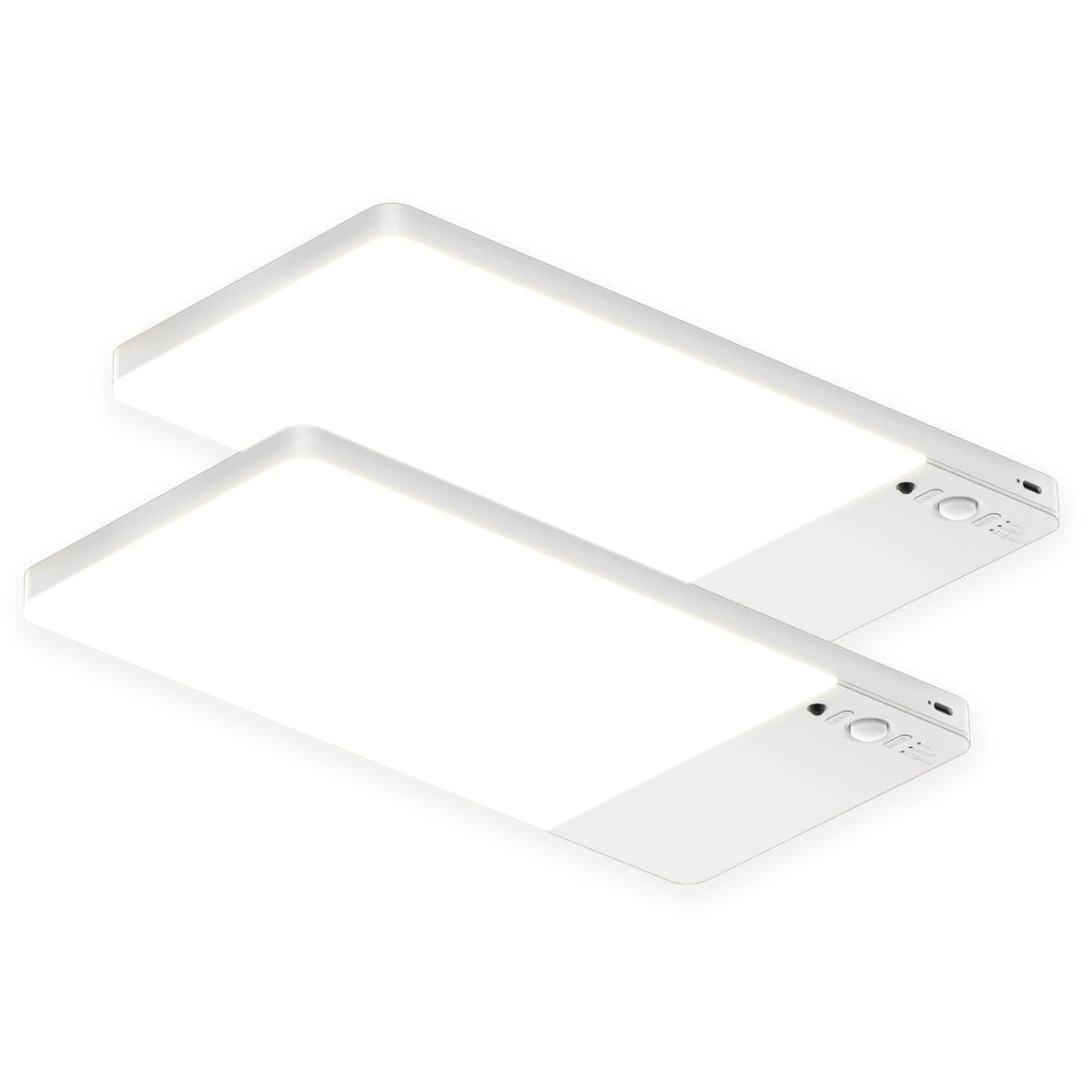 FulEN two-pack ceiling light with motion sensor for cordless closet illumination