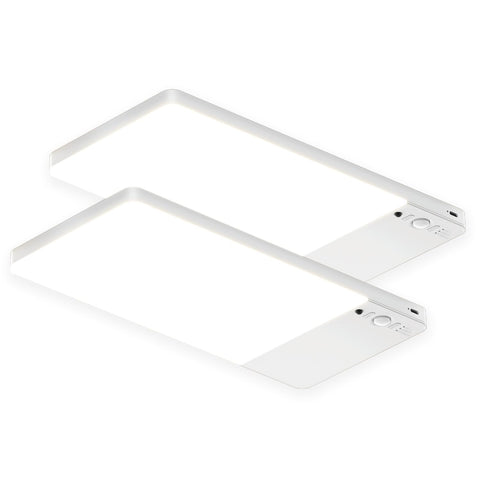 FulEN two-pack ceiling light with motion sensor for cordless closet illumination
