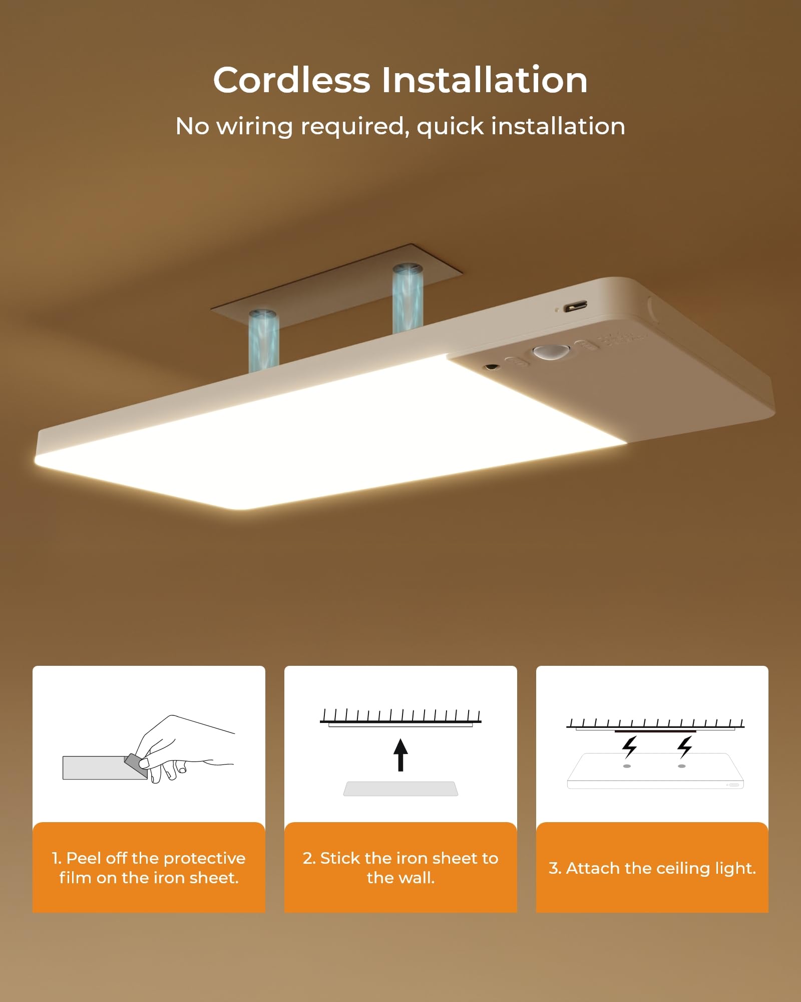 FULEN ultra-thin ceiling light suits tight spaces and narrow hallways.