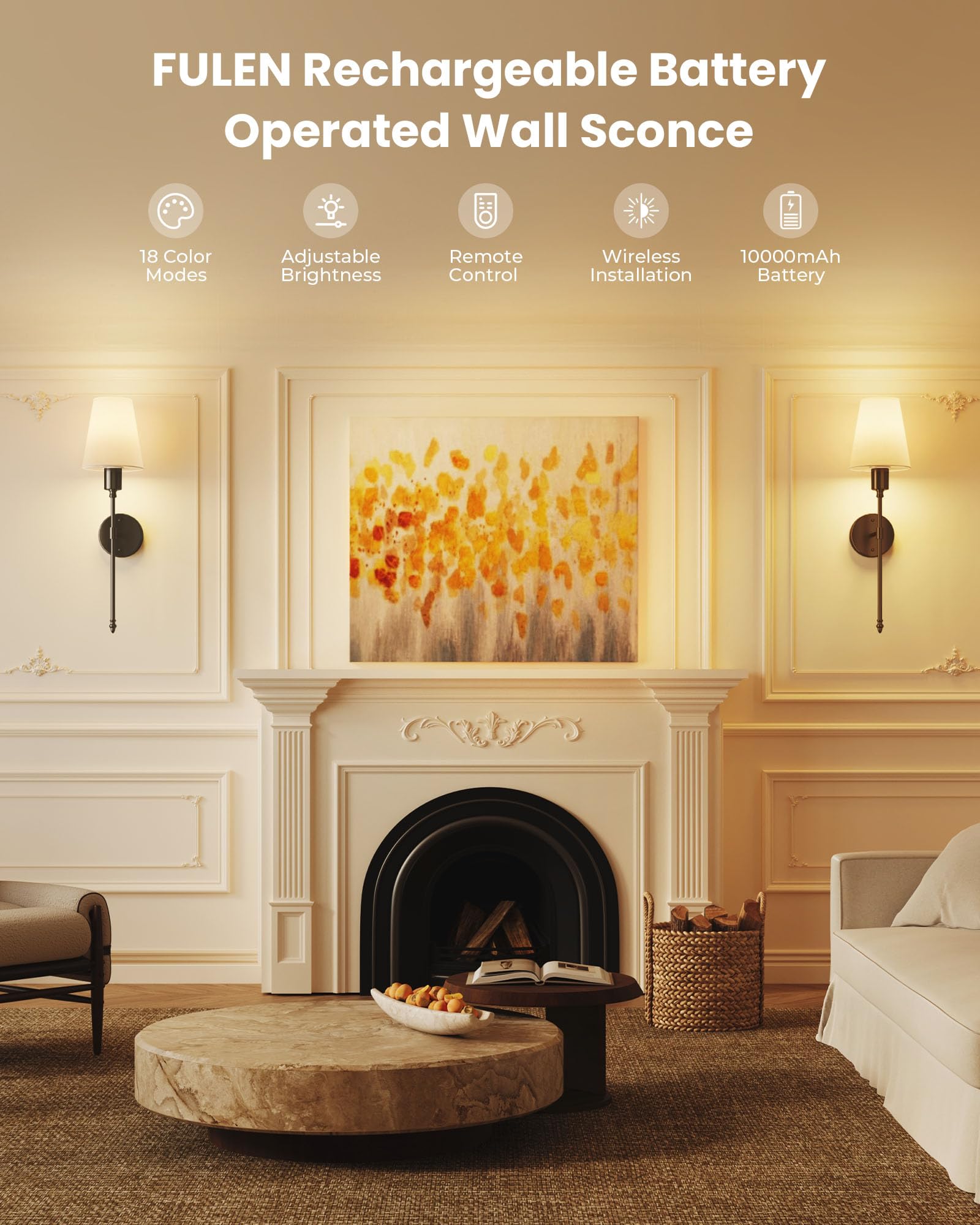 Detachable bulbs on a FULEN wall sconce for simple cleaning