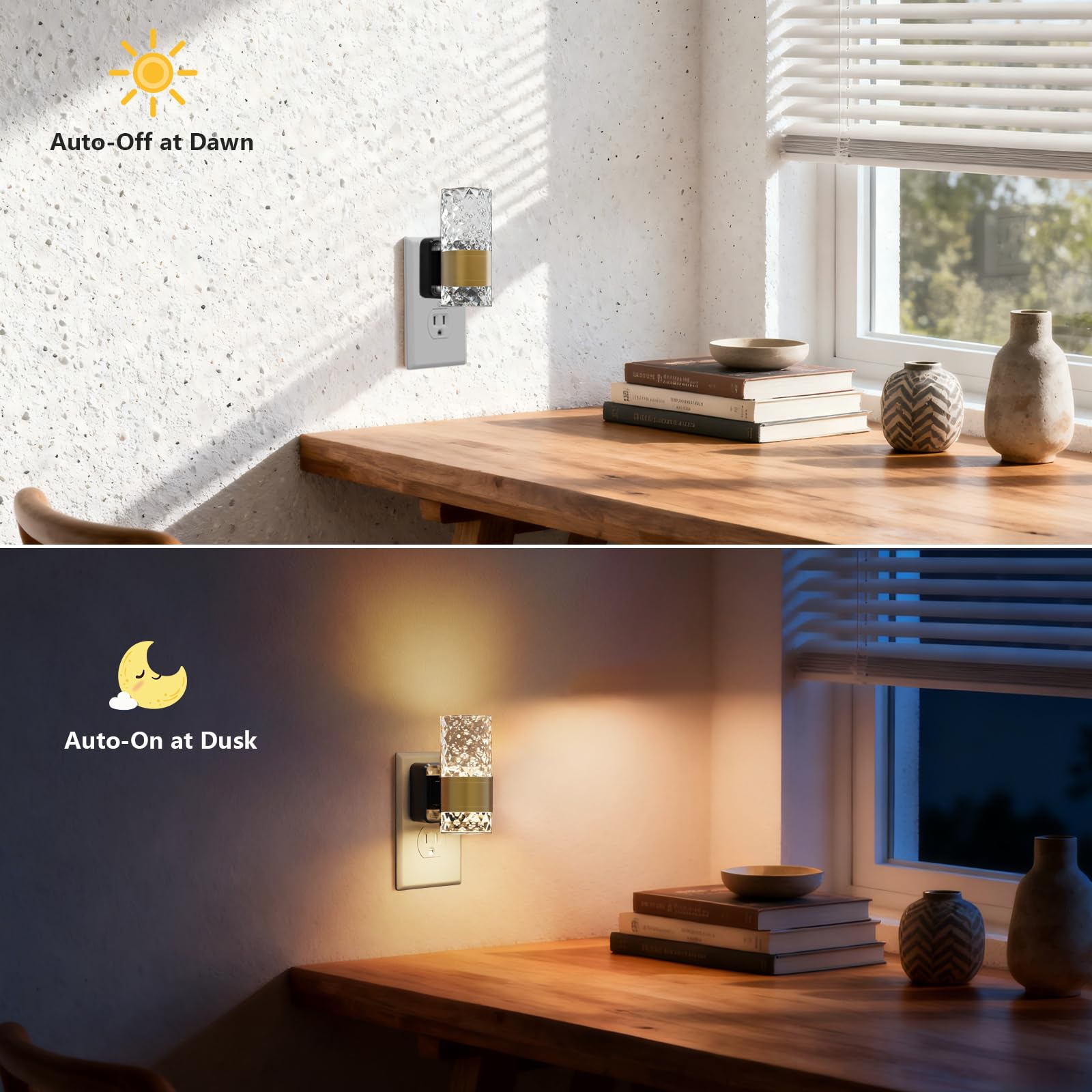 Fuligent 3000K soft light night light creates cozy ambiance.