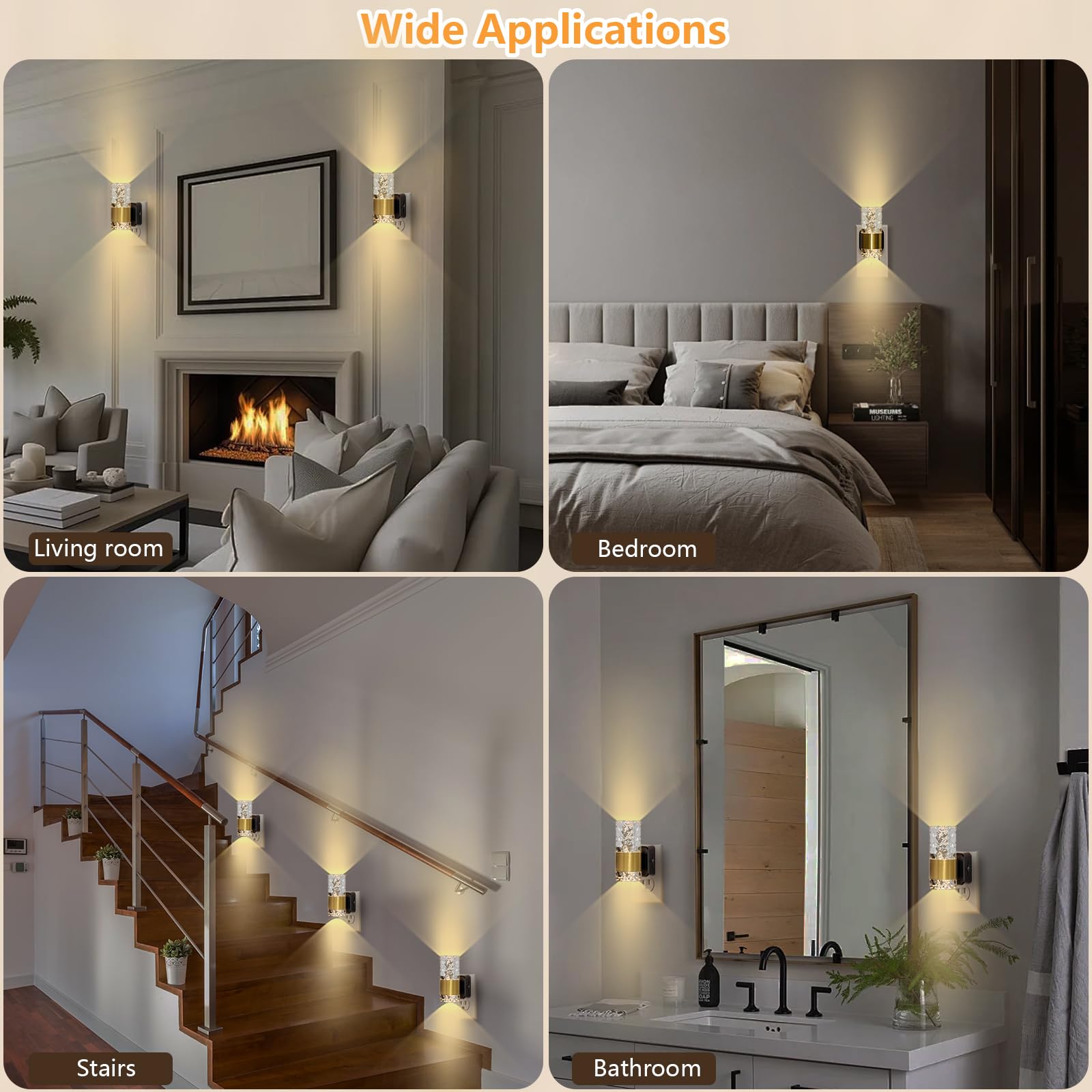 Fuligent LED night light illuminating bathroom or hallway with gentle upward and downward glow.
