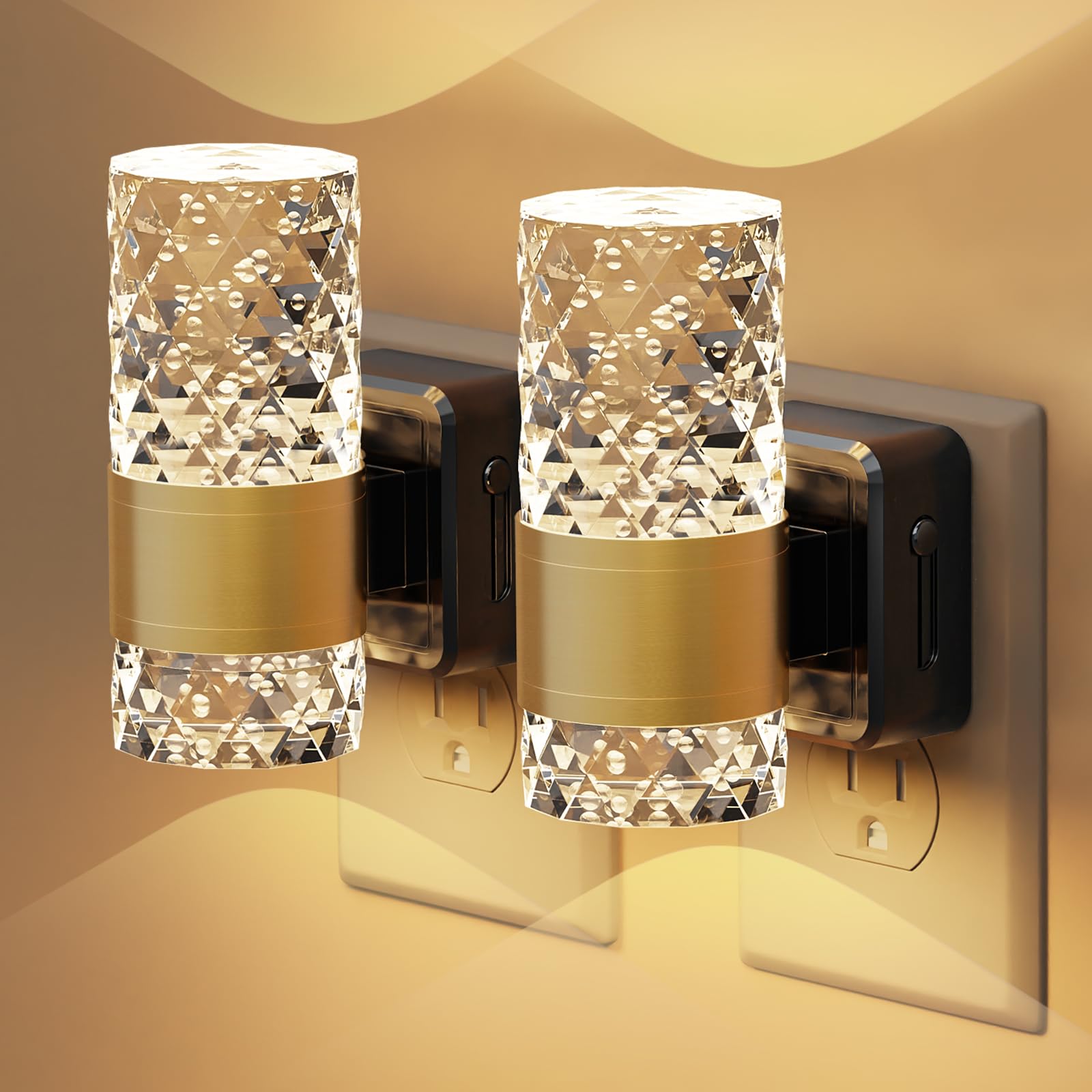 Fuligent LED night light plugged into wall outlet with 3000K glow for safe nighttime navigation.