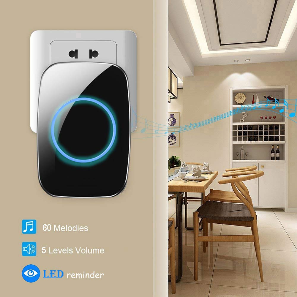 Full House receiver unit propagates chimes across rooms for reliable notifications.