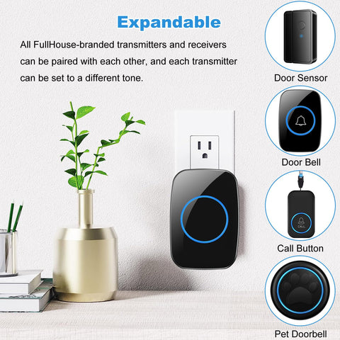 Full House volume control lets you choose from whisper to alert levels.