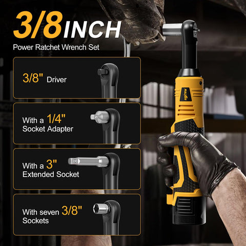 FULLYEA all-in-one wrench set with adapters and extensions ready