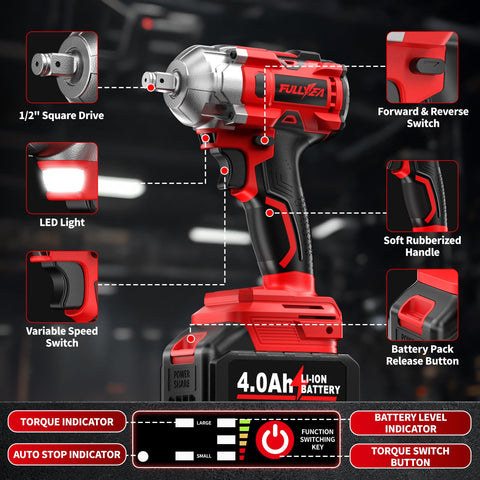 FULLYEA 21V 4.0Ah battery for extended runtime on demanding projects
