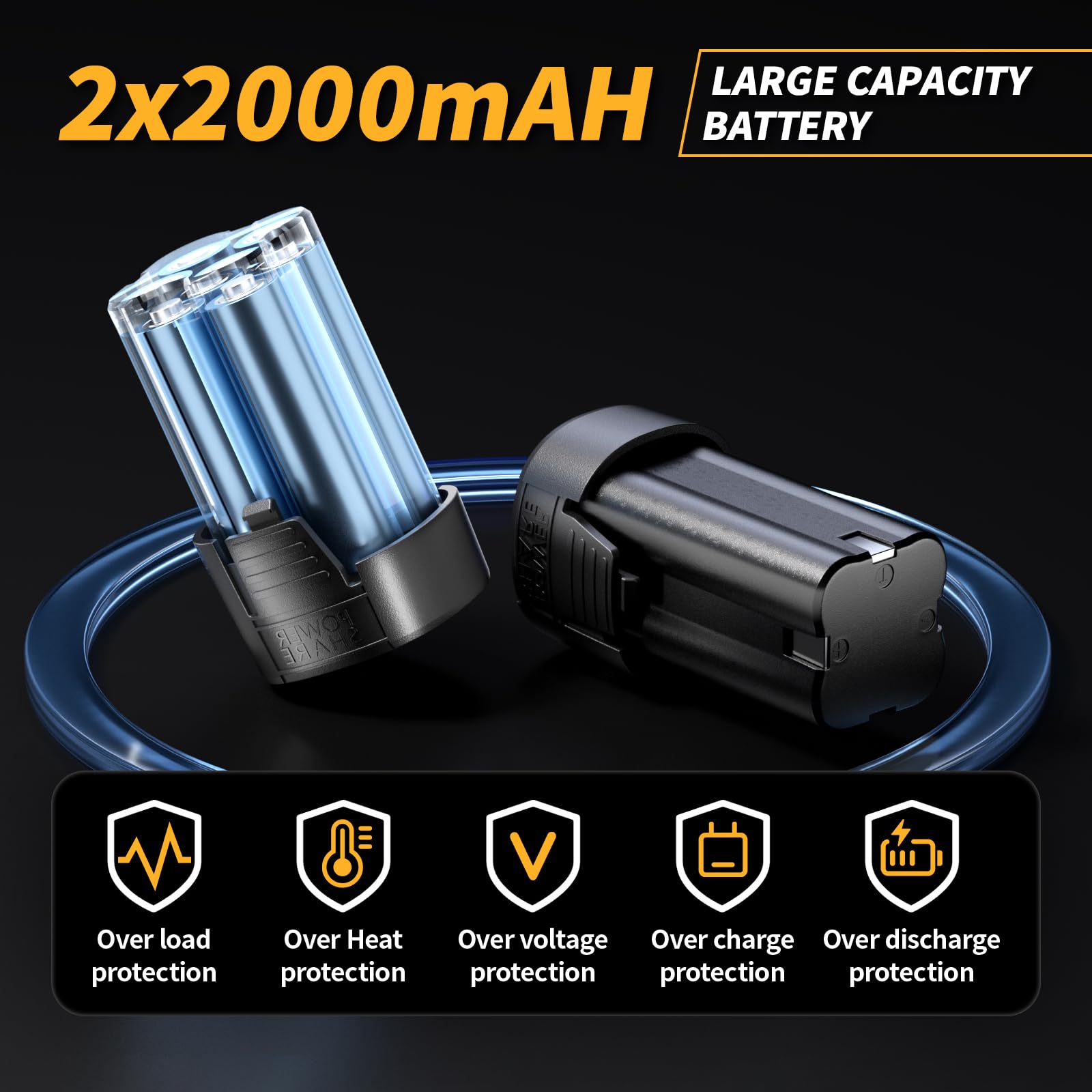 FULLYEA efficient heat dissipation keeps the tool cool during use