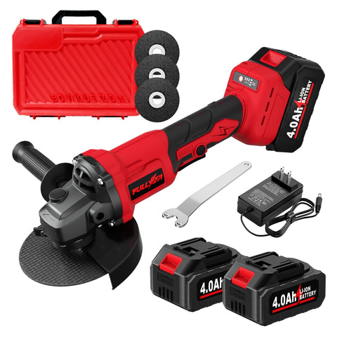 FULLYEA cordless angle grinder body enables mobile, cable-free use.