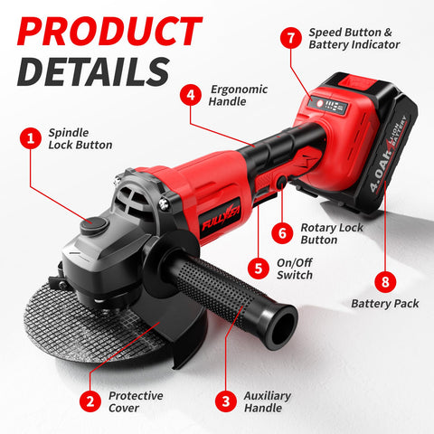 FULLYEA safety cover and auxiliary handle for controlled operation.