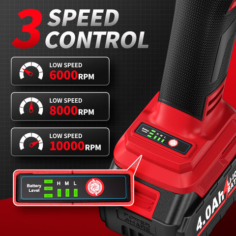 FULLYEA cordless grinder with spindle lock eases disc changes