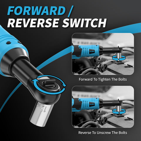 3-inch extension bar included for reaching recessed nuts and bolts