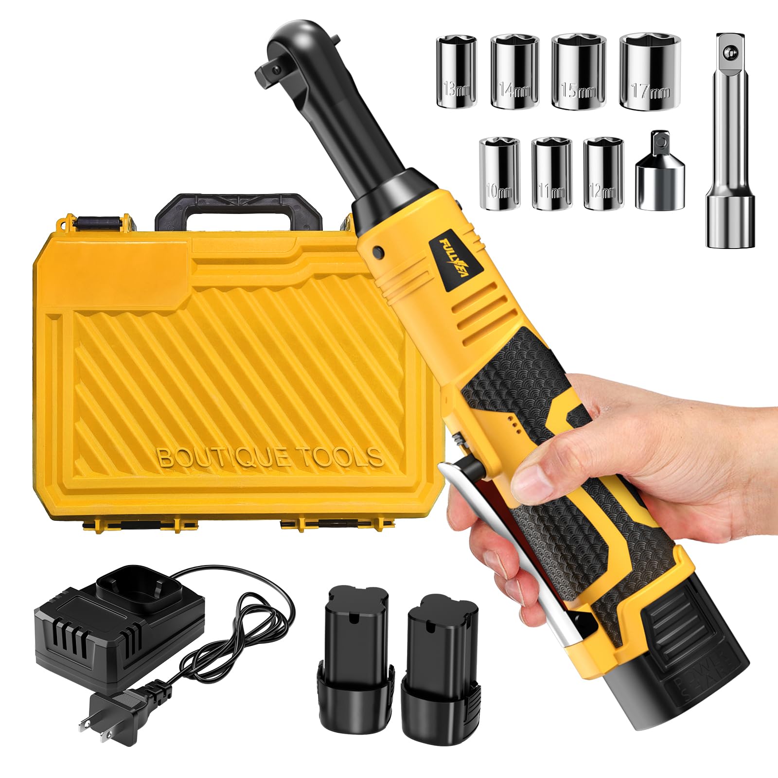 FULLYEA cordless ratchet wrench in compact design for tight spaces