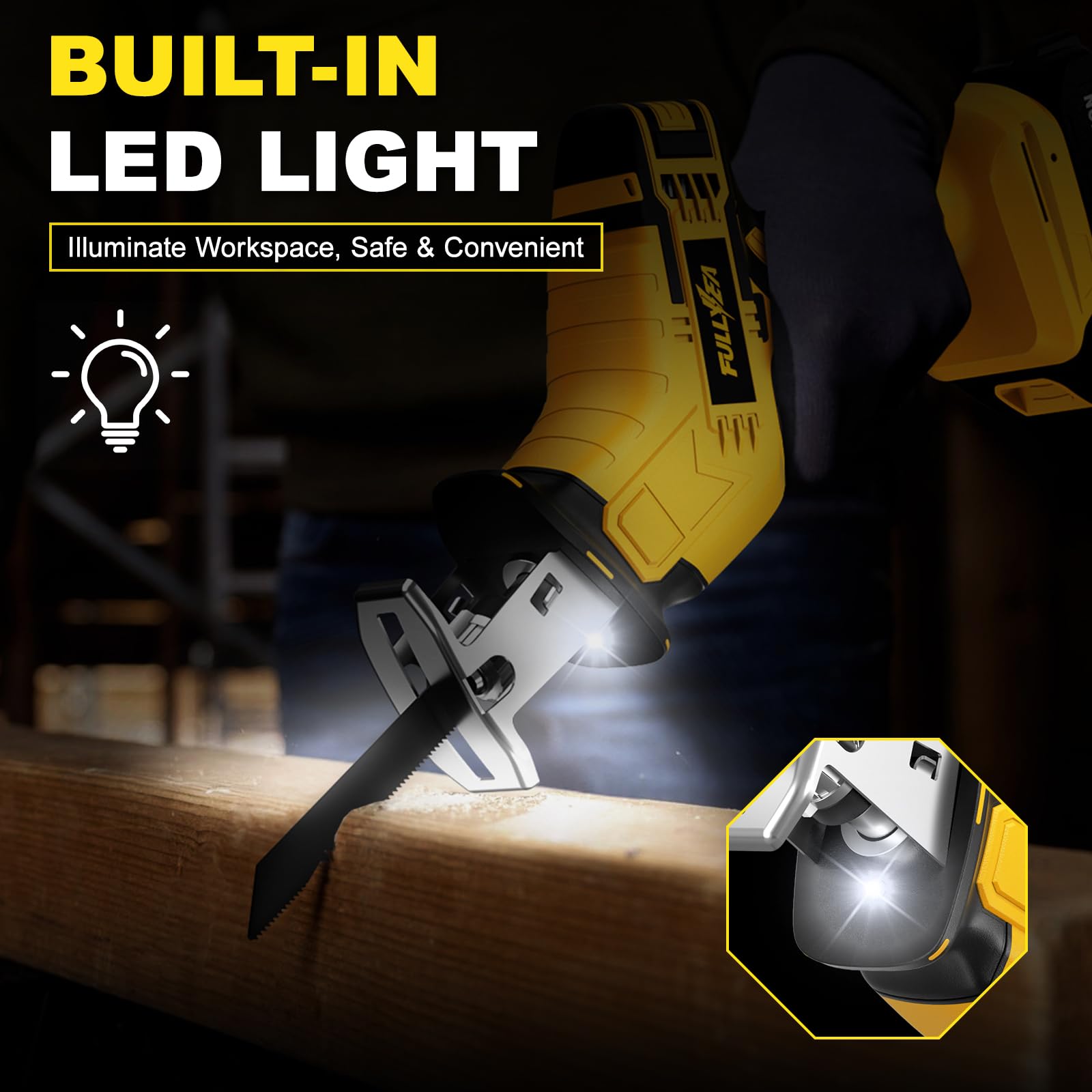 FULLYEA lever-action blade change enables quick, tool-free swaps.