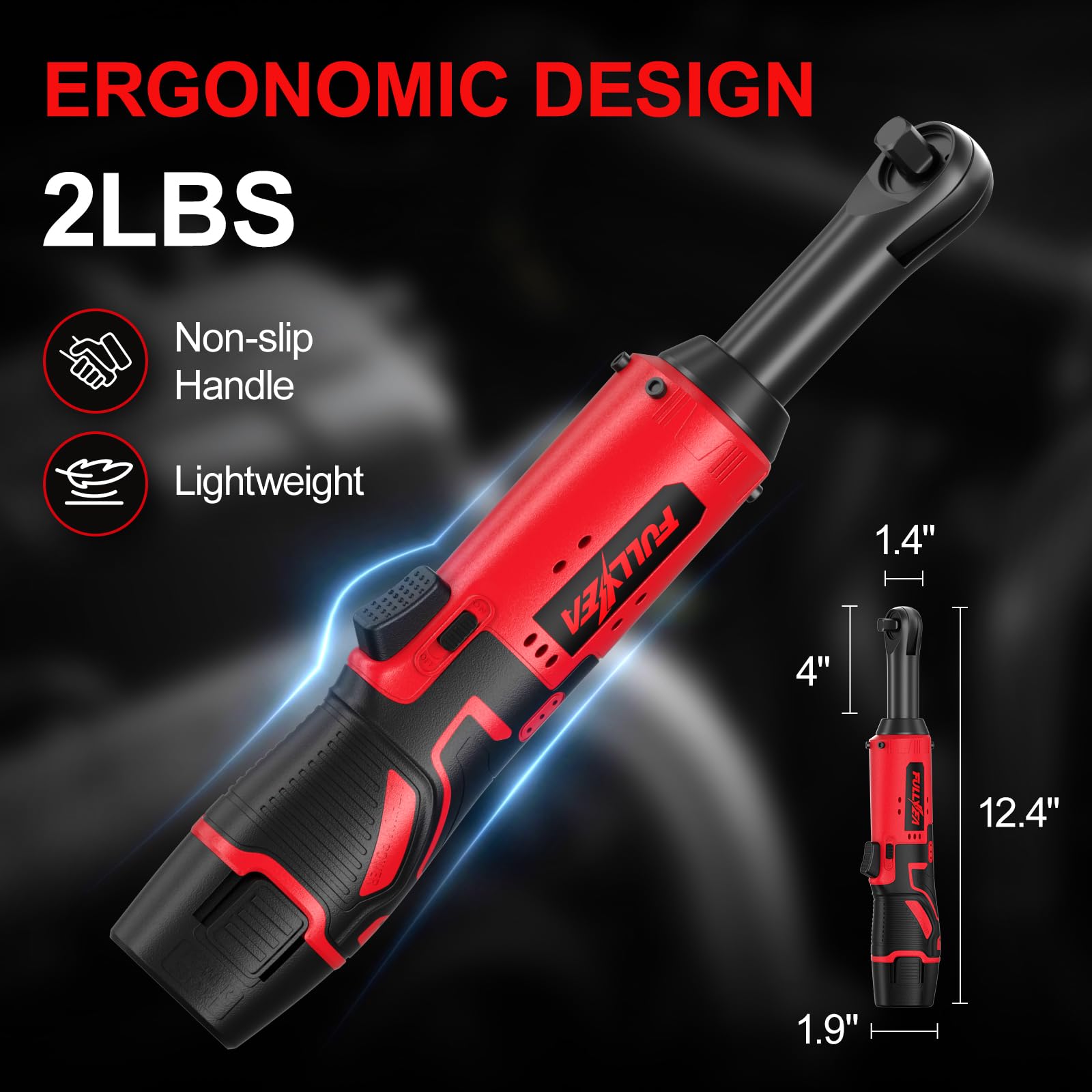 FULLYEA fast charger and carry case keep tools ready and organized.