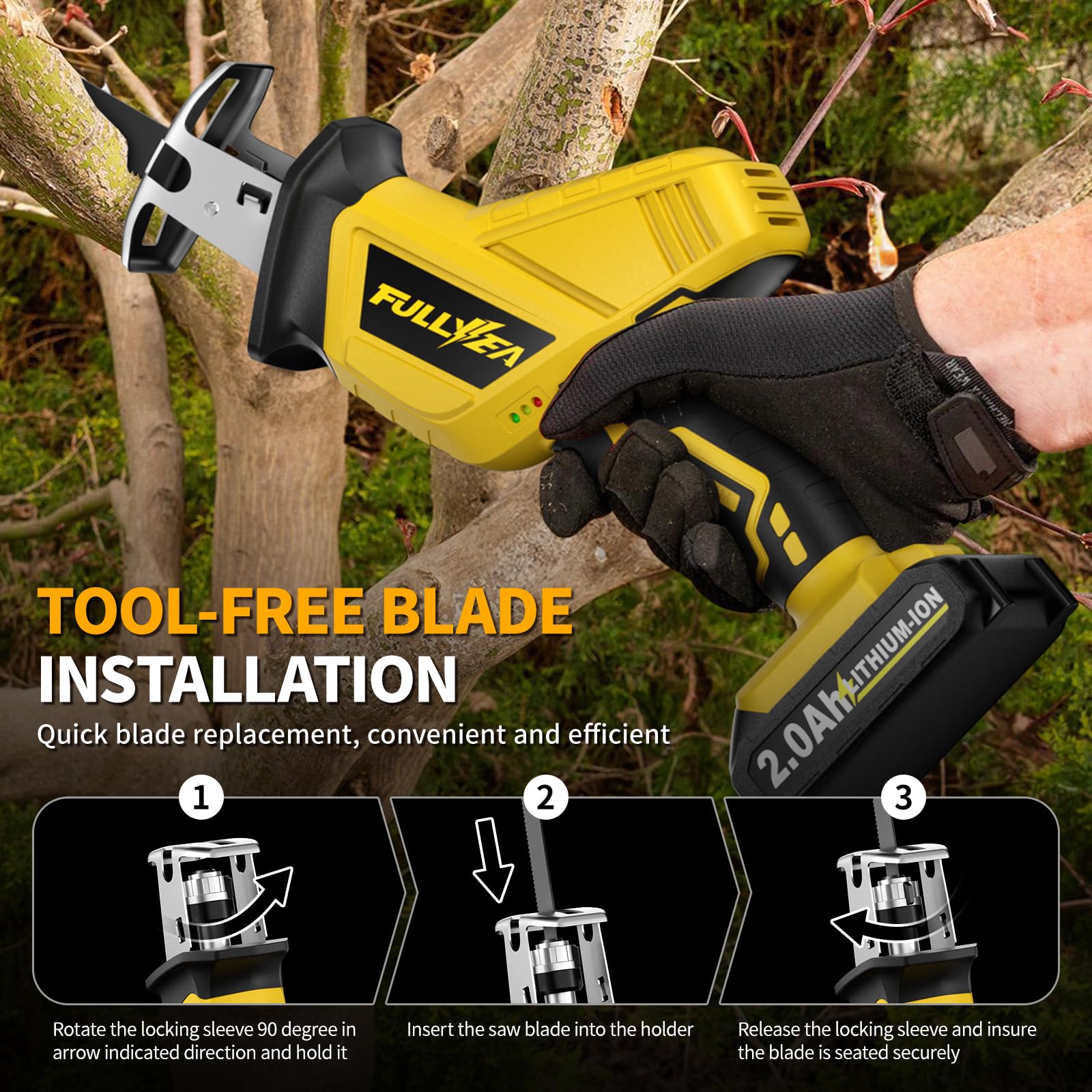FULLYEA blades 4-pack for wood, metal and plastic cutting versatility
