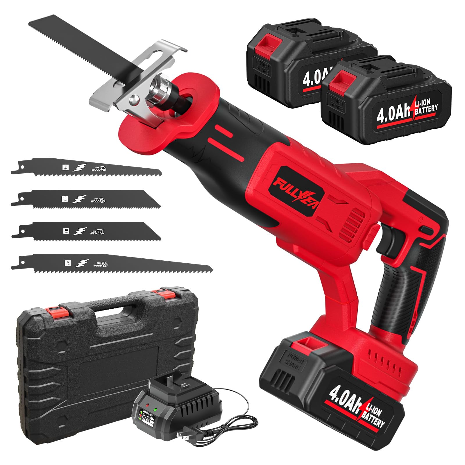 FULLYEA reciprocating saw with brushless motor for smooth wood cuts