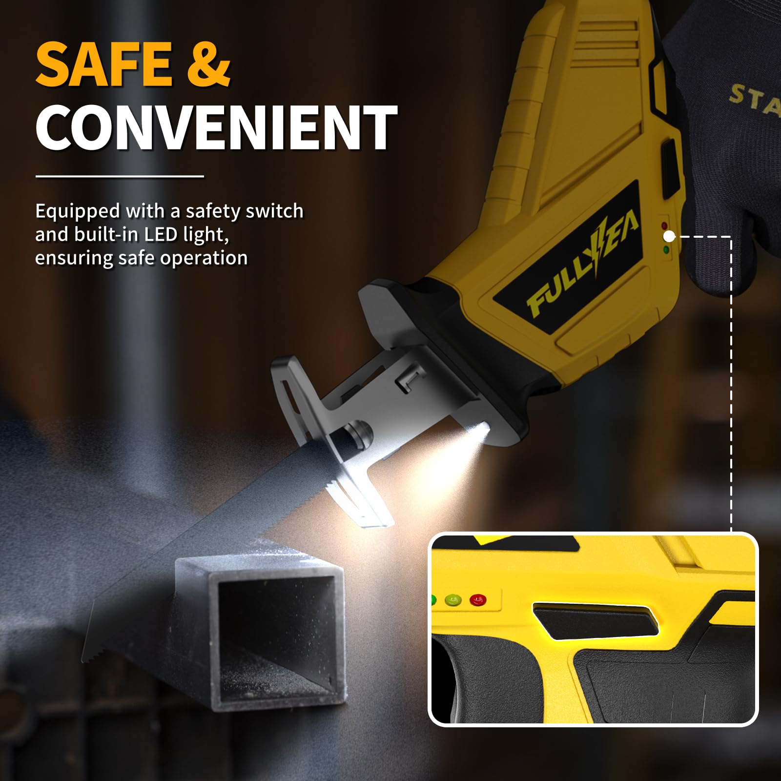 FULLYEA metal cutting depth up to 20mm for pipes and bars