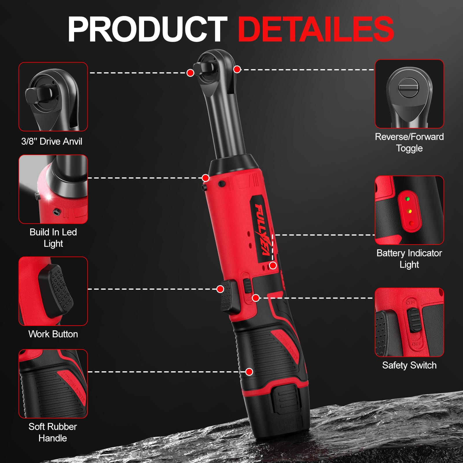 FULLYEA two 2.0Ah batteries support extended, interruption-free sessions.