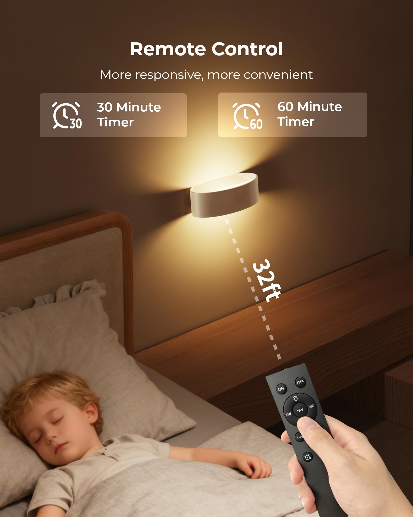 FULNIX bedroom ambient light enhances cozy atmosphere
